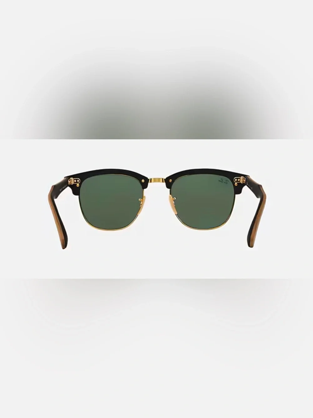 Ray-Ban Clubmaster Style Wood Frame Sunglasses
